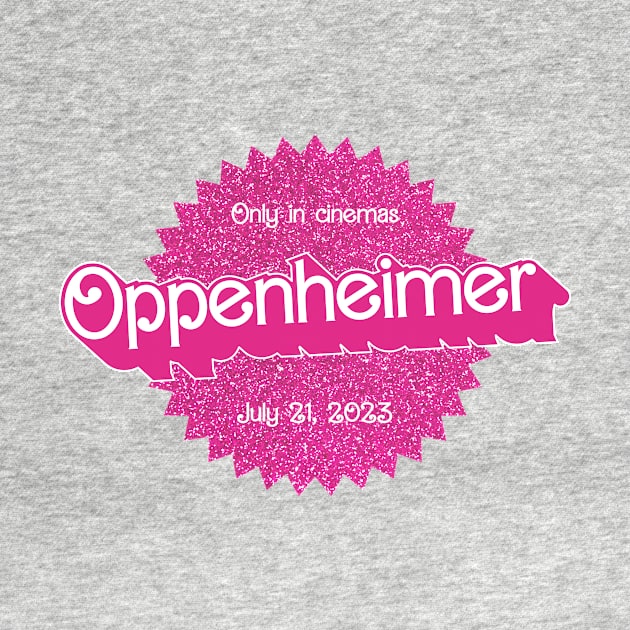 Barbie Oppenheimer Sticker by pmcmanndesign